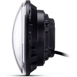 Óptica Full LED Moto 6081B - Redonda 7" 40W 4500Lms 5500K - Negro