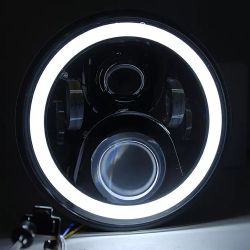 Voll LED Moto 7061B Optik - Rund 7" 40W 4500Lms 5500K - Schwarz