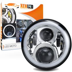 Full LED Moto 7061S Optic - Round 7" 40W 4500Lms 5500K - Chrome