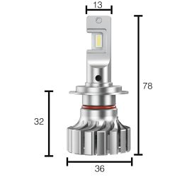 H7 LED bulb XL7 PRO 30W - 6000Lms Anti-error CANBUS - Motorcycle - Unit
