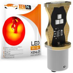 1 x LAMPADINA P21/5W LED Canbus 270/350 Lms XENLED - ROSSO - 1157 BAY15D - 9/24Vdc