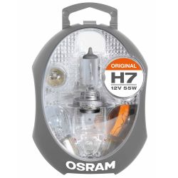 Caja de emergencia H7 OSRAM Minibox +5 lámparas auxiliares +3 fusibles