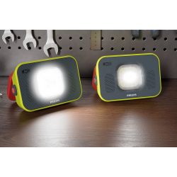 Philips Xperion 6000 Flood Audio LED Work Light, Rechargeable + Bluetooth Speakers, 1000lm