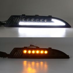 Luci di svolta a LED dinamiche + luci di marcia diurna a LED Volkswagen Scirocco - Versione affumicata