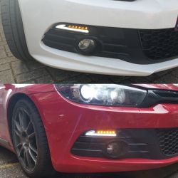 Dynamic LED turning lights + LED daytime running lights  Volkswagen Scirocco - Smoked version