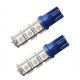 2 x AMPOULES W5W - 13 LEDS BLEUES - LED SMD5050 - 13 leds - T10 W5W