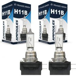 2 x H11B 55W 12V Halogen bulbs GENUINE - FRANCE-XENON