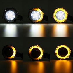 Turn signals + Scrolling LED daytime running lights Sequential motorcycle BULLET V12B-W