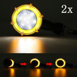 Turn signals + Scrolling LED daytime running lights Sequential motorcycle BULLET V12B-W