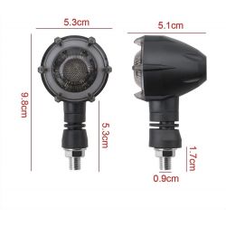 Intermitentes + Scrolling LED luces diurnas Moto secuencial BULLET V12B-W