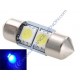 1 x LAMPADINA C3W - 2 LED BLU a prova di errore - navetta 31mm - lampadina di segnalazione