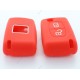 Protective cover key red Peugeot