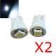 2x T10 W5W 1SMD PURE WHITE bulbs - LED car lamp