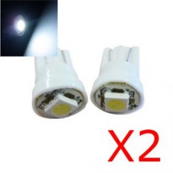 2x Birnen T10 W5W 1SMD WEISS PURE