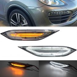 Pack Intermitentes + Luces diurnas laterales LED Cayenne 958 - 2011 a 2014