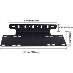 plate support bindings led spot - bull bar aluminum