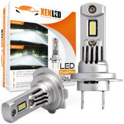 2x ampoules H7 LED Tiny1 Ultima 2800Lms réels 50W CANBUS - XENLED - voiture moto - ratio 1:1 - plug&play