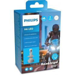MOTORCYCLE BULB H4 ULTINON PRO6000 HL LED PHILIPS 11342U6000X1 - German approved