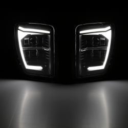 Dodge RAM antibrouillard LED + Feux de jour - 2013 - 2018 - homologué - XenLed - 48W - fumé - la paire - 2000Lms