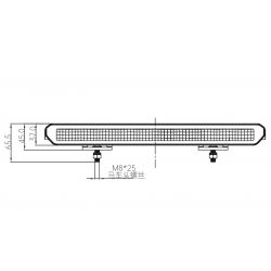 Barra LED XENLED - FREEZE 14.9" - 80W - Omologata R149 e R10 - LED OSRAM 4930Lms - 5700K - Luce abbagliante