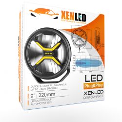 Proiettore LED rotondo XENLED - X-RAY 9" - 120W - Omologato R149 e R10 - LED OSRAM 5700Lms - 5700K - Fascio abbagliante 220mm