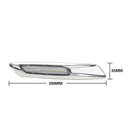 BMW Series E81, E82, E90, E91, E92, E93, E60 and E61 Scrolling LED Side Repeaters - Chrome / Clear