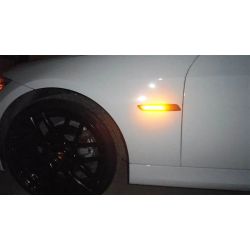 BMW Series E81, E82, E90, E91, E92, E93, E60 and E61 Scrolling LED Side Repeaters - Chrome / Clear