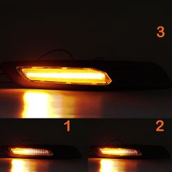BMW Serie E81, E82, E90, E91, E92, E93, E60 e E61 Carbon / Clear LED Ripetitori laterali a scorrimento