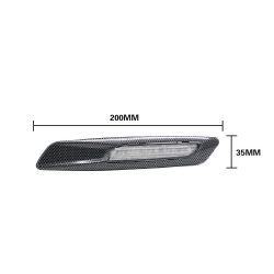 BMW Series E81, E82, E90, E91, E92, E93, E60 y E61 Carbon / Clear LED Scrolling Side Repeaters
