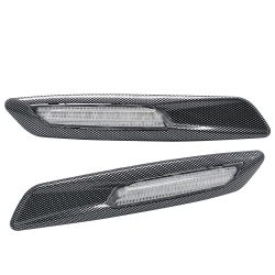 BMW Series E81, E82, E90, E91, E92, E93, E60 and E61 Carbon / Clear LED Scrolling Side Repeaters