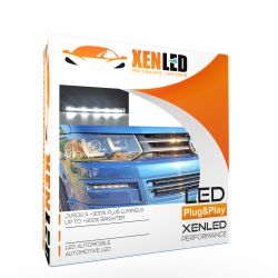 2 barre luminose diurne a LED universali VW-T5 523HP® - versione trasparente - 10 W - 5500 K - auto