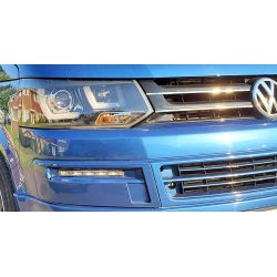 2x VW-T5 523HP® Barras de luces LED de circulación diurna universales - Versión transparente - 10W - 5500K - automóvil