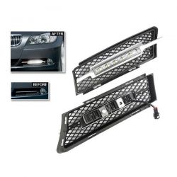2x LED bumper daytime running lights BMW E90 E91 series 3 (05-08) - 10W Homologated - CANBUS