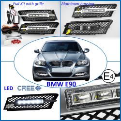2x Feux de jour pare-choc LED BMW E90 E91 série 3 (05-08) - 10W Homologué - CANBUS