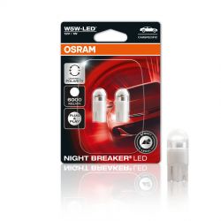 2 lampadine LED NIGHT BREAKER W5W - Approvate OSRAM - 2825DWNBC-02B 12V 1W - T10
