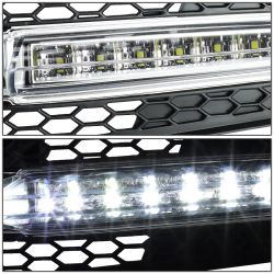 BMW E92 E93 3 Series (10-13) Pair of Integrated Front Bumper LED Daytime Running Lights - Grilles Included