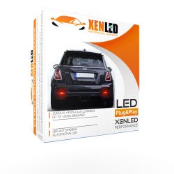 2x Smoked Union Jack Rear LED Fog Lights - Mini Cooper JCW R56 Hatchback, R57 Convertible, R58 Coupe, R59 Roadster