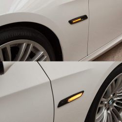 BMW E81 E82 E87 E88 E90 E91 E92 E93 E60 E61 Series LED Side Repeaters - Black + Smoked Lens