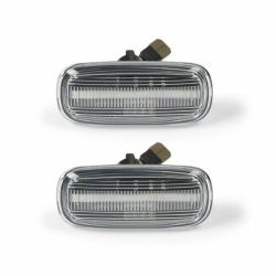 2x Audi A2, A3 8L, A4 B5, A6 4B, A8 4D and TT 8N LED turn signal repeaters - Clear Version - CANBUS ODB side