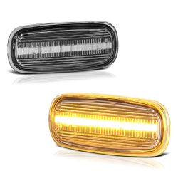 2x Audi A2, A3 8L, A4 B5, A6 4B, A8 4D and TT 8N LED turn signal repeaters - Clear Version - CANBUS ODB side