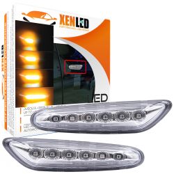Dynamische LED-richtingaanwijzers BMW* Serie E46, E60, E61, E81, E87, E82, E88, E83/X3, E90/E91, E92/E93 - Chroom - Zijkant