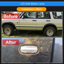 2 indicatori di direzione LED Land Rover Discovery, Freelander e Defender - Versione trasparente - la coppia - Ripetitori