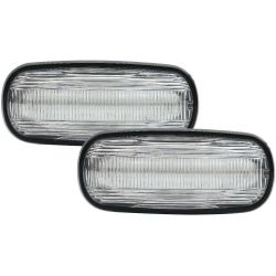 2x Land Rover Discovery, Freelander and Defender LED side indicators - Clear Version - the pair - Repeaters