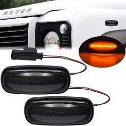 2x Land Rover Discovery, Freelander und Defender LED-Seitenblinker – Rauchversion – das Paar – Repeater