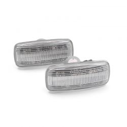 2x Chrysler 200, 300, Sebring, Town and Country / Dodge Charger / JEEP LED Turn Signals - Clear Version + White DRL