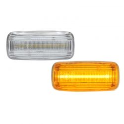 2x Chrysler 200, 300, Sebring, Town and Country / Dodge Charger / JEEP LED Turn Signals - Clear Version + White DRL