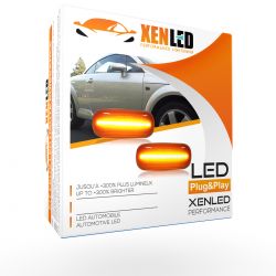 2x Clignotant latéraux LED Volkswagen, Audi, Seat, Skoda et Ford - Version Fumée - Répétiteur