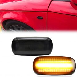2 indicatori di direzione laterali a LED VW Bora, Golf MK4, Passat, Polo, Transporter, Sharan - Versione fumé - Ripetitore