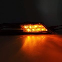 Nissan GTR R35 2007 a 2018 Intermitentes laterales LED + luces diurnas LED - Versión transparente - Plug&Play - Repetidor