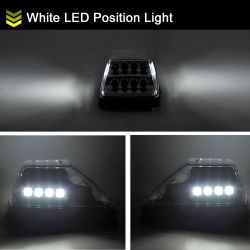 2x Clignotant LED défilants + Feux de jour Mercedes G-Class W463 G500, G55 AMG, G550 - Version Fumée - Ailes avant LED